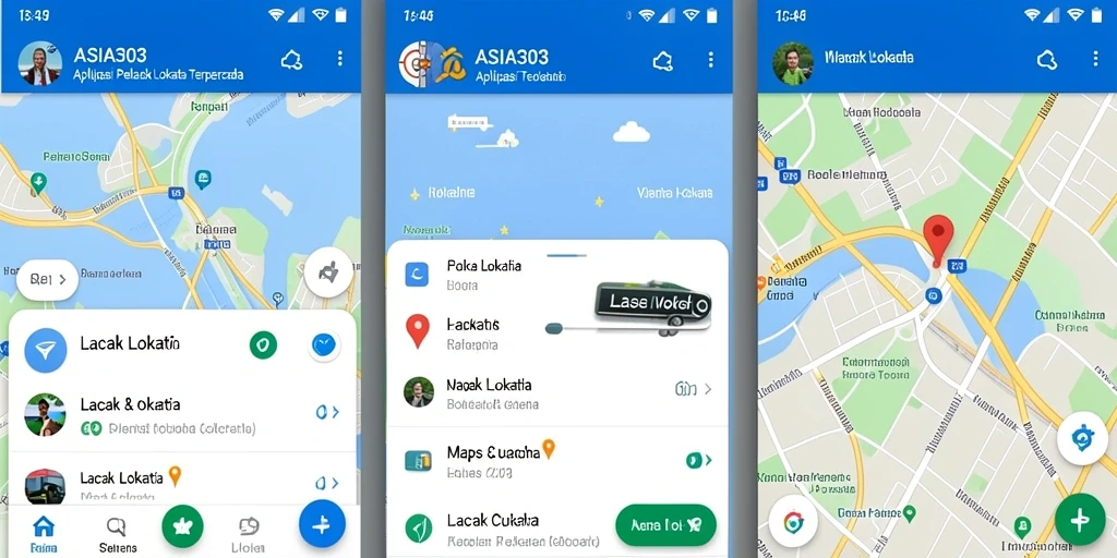 Tampilan antarmuka Lacak Lokasi ASIA303 dengan peta interaktif.