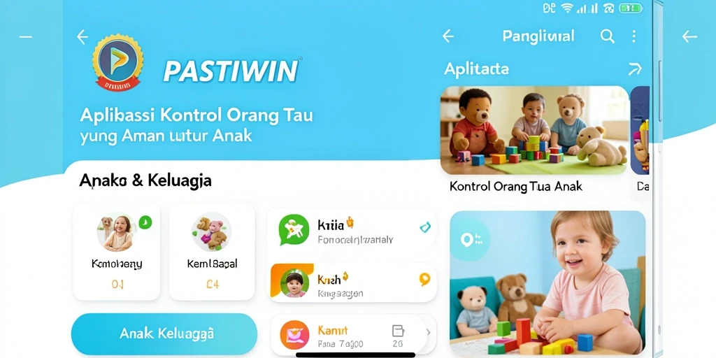 Antarmuka PASTIWIN yang intuitif dan mudah digunakan untuk kontrol orang tua.