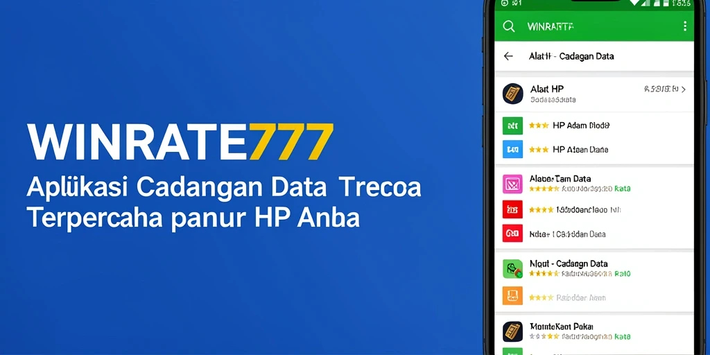 Tampilan antarmuka pengguna aplikasi WINRATE777 untuk cadangan data.