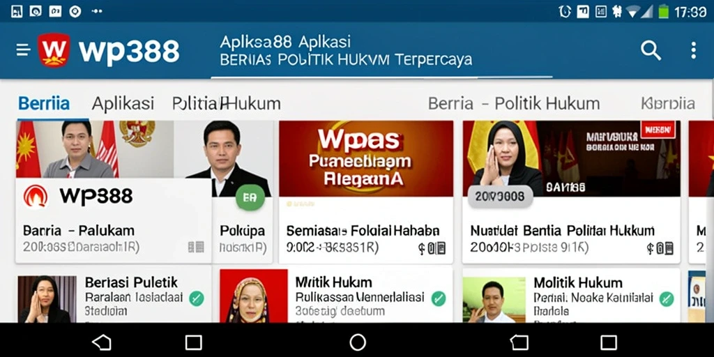 Antarmuka aplikasi WP888 yang menarik dan informatif.